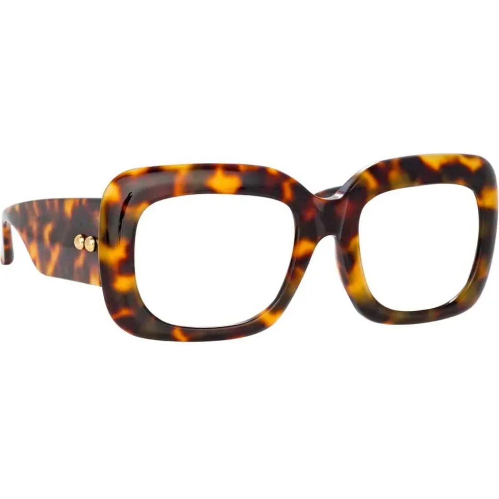 Linda Farrow - Lavinia Rectangular Optical Glasses in Tortoiseshell - LFL995C7OPT - Linda Farrow Eyewear - Avvenice