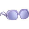 Linda Farrow - Lea Oversized Sunglasses in Purple - LFL1289C4SUN - Linda Farrow Eyewear - Avvenice