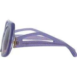 Linda Farrow - Lea Oversized Sunglasses in Purple - LFL1289C4SUN - Linda Farrow Eyewear - Avvenice