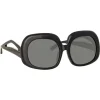 Linda Farrow - Lea Oversized Sunglasses in Black - LFL1289C1SUN - Linda Farrow Eyewear - Avvenice