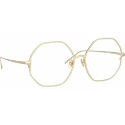 Linda Farrow - Leif Oversized Optical Glasses in Light Gold Cream - LFL1148C8OPT - Linda Farrow Eyewear - Avvenice