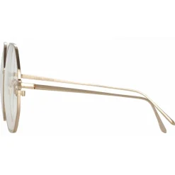 Linda Farrow - Leif Oversized Optical Glasses in Light Gold Cream - LFL1148C8OPT - Linda Farrow Eyewear - Avvenice