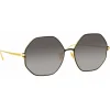 Linda Farrow - Leif Oversized Sunglasses in Yellow Gold Black - LFL1148C1SUN - Linda Farrow Eyewear - Avvenice