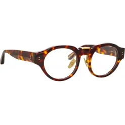 Linda Farrow - Leon Angular Optical Glasses in Tortoiseshell - LFL1324C2OPT - Linda Farrow Eyewear - Avvenice