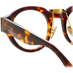 Linda Farrow - Leon Angular Optical Glasses in Tortoiseshell - LFL1324C2OPT - Linda Farrow Eyewear - Avvenice