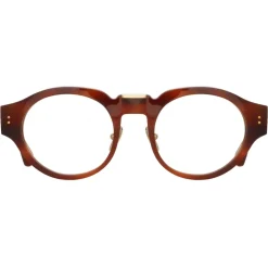 Linda Farrow - Leon Angular Optical Glasses in Horn - LFL1324C3OPT - Linda Farrow Eyewear - Avvenice