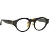 Linda Farrow - Leon Angular Optical Glasses in Black - LFL1324C1OPT - Linda Farrow Eyewear - Avvenice