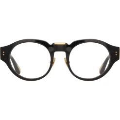 Linda Farrow - Leon Angular Optical Glasses in Black - LFL1324C1OPT - Linda Farrow Eyewear - Avvenice
