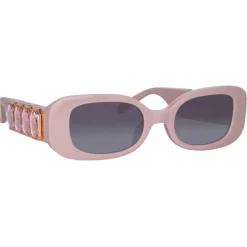 Linda Farrow - LF x Nima Benati The Lola Sunglasses in Pink Gemstone - LFL1117C12SUN - Linda Farrow Eyewear - Avvenice