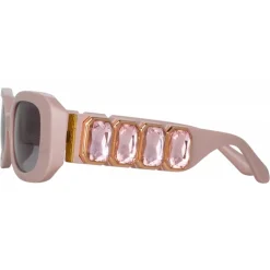 Linda Farrow - LF x Nima Benati The Lola Sunglasses in Pink Gemstone - LFL1117C12SUN - Linda Farrow Eyewear - Avvenice