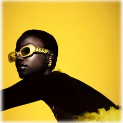 Linda Farrow - LF x Nima Benati The Lola Sunglasses in Yellow Gemstone - LFL1117C10SUN - Linda Farrow Eyewear - Avvenice