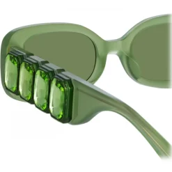 Linda Farrow - LF x Nima Benati The Lola Sunglasses in Translucent Green Gemstone - Avvenice