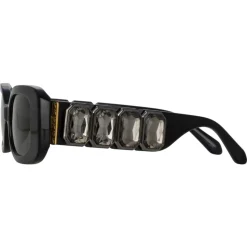 Linda Farrow - LF x Nima Benati The Lola Sunglasses in Black Gemstone - LFL1117C1SUN - Linda Farrow Eyewear - Avvenice