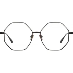 Linda Farrow - Lianas Hexagon Optical Glasses in Black - LFL1253C4OPT - Linda Farrow Eyewear - Avvenice