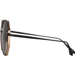 Linda Farrow - Lianas Hexagon Sunglasses in Black - LFL1253C1SUN - Linda Farrow Eyewear - Avvenice