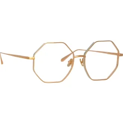 Linda Farrow - Lianas Hexagon Optical Glasses in Rose Gold - LFL1253C6OPT - Linda Farrow Eyewear - Avvenice