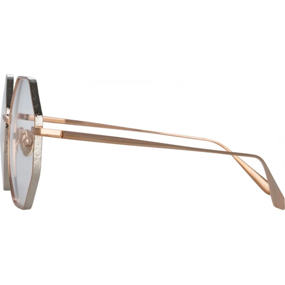 Linda Farrow - Lianas Hexagon Optical Glasses in Rose Gold - LFL1253C6OPT - Linda Farrow Eyewear - Avvenice