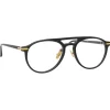 Linda Farrow - Linear Ando Aviator Optical Glasses in Black - LF23C1OPT - Linda Farrow Eyewear - Avvenice