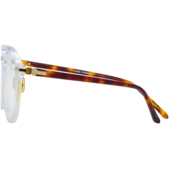 Linda Farrow - Linear Ando Aviator Optical Glasses in Clear - LF23C4OPT - Linda Farrow Eyewear - Avvenice