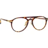 Linda Farrow - Linear Ando Aviator Optical Glasses in Tortoiseshell - LF23C2OPT - Linda Farrow Eyewear - Avvenice
