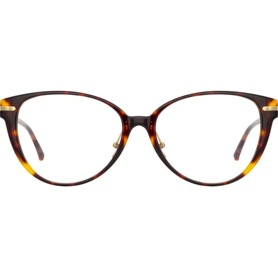 Linda Farrow - Linear Arch A Cat Eye Optical Glasses in Tortoiseshell - LF26AC2OPT - Linda Farrow Eyewear - Avvenice