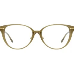 Linda Farrow - Linear Arch A Cat Eye Optical Glasses in Khaki - LF26AC5OPT - Linda Farrow Eyewear - Avvenice