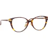 Linda Farrow - Linear Arch Cat Eye Optical Glasses in Tortoiseshell - LF26C2OPT - Linda Farrow Eyewear - Avvenice