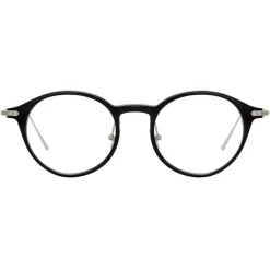 Linda Farrow - Linear Arris Oval Optical Glasses in Black - LF06C2OPT - Linda Farrow Eyewear - Avvenice