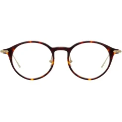 Linda Farrow - Linear Arris Oval Optical Glasses in Tortoiseshell - LF06C3OPT - Linda Farrow Eyewear - Avvenice