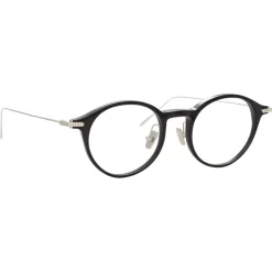 Linda Farrow - Linear Arris A Oval Optical Glasses in Black - LF06AC2OPT - Linda Farrow Eyewear - Avvenice