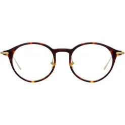 Linda Farrow - Linear Arris A Oval Optical Glasses in Tortoiseshell - LF06AC3OPT - Linda Farrow Eyewear - Avvenice
