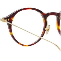 Linda Farrow - Linear Arris A Oval Optical Glasses in Tortoiseshell - LF06AC3OPT - Linda Farrow Eyewear - Avvenice