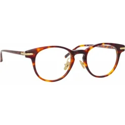 Linda Farrow - Linear Bay D-Frame Optical Glasses in Tortoiseshell - LF25C2OPT - Linda Farrow Eyewear - Avvenice