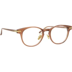 Linda Farrow - Linear Bay A D-Frame Optical Glasses in Tobacco - LF25AC3OPT - Linda Farrow Eyewear - Avvenice
