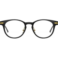 Linda Farrow - Linear Bay D-Frame Optical Glasses in Black - LF25C1OPT - Linda Farrow Eyewear - Avvenice