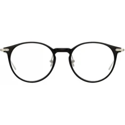 Linda Farrow - Linear Chevron A Oval Optical Glasses in Black - LF08AC2OPT - Linda Farrow Eyewear - Avvenice