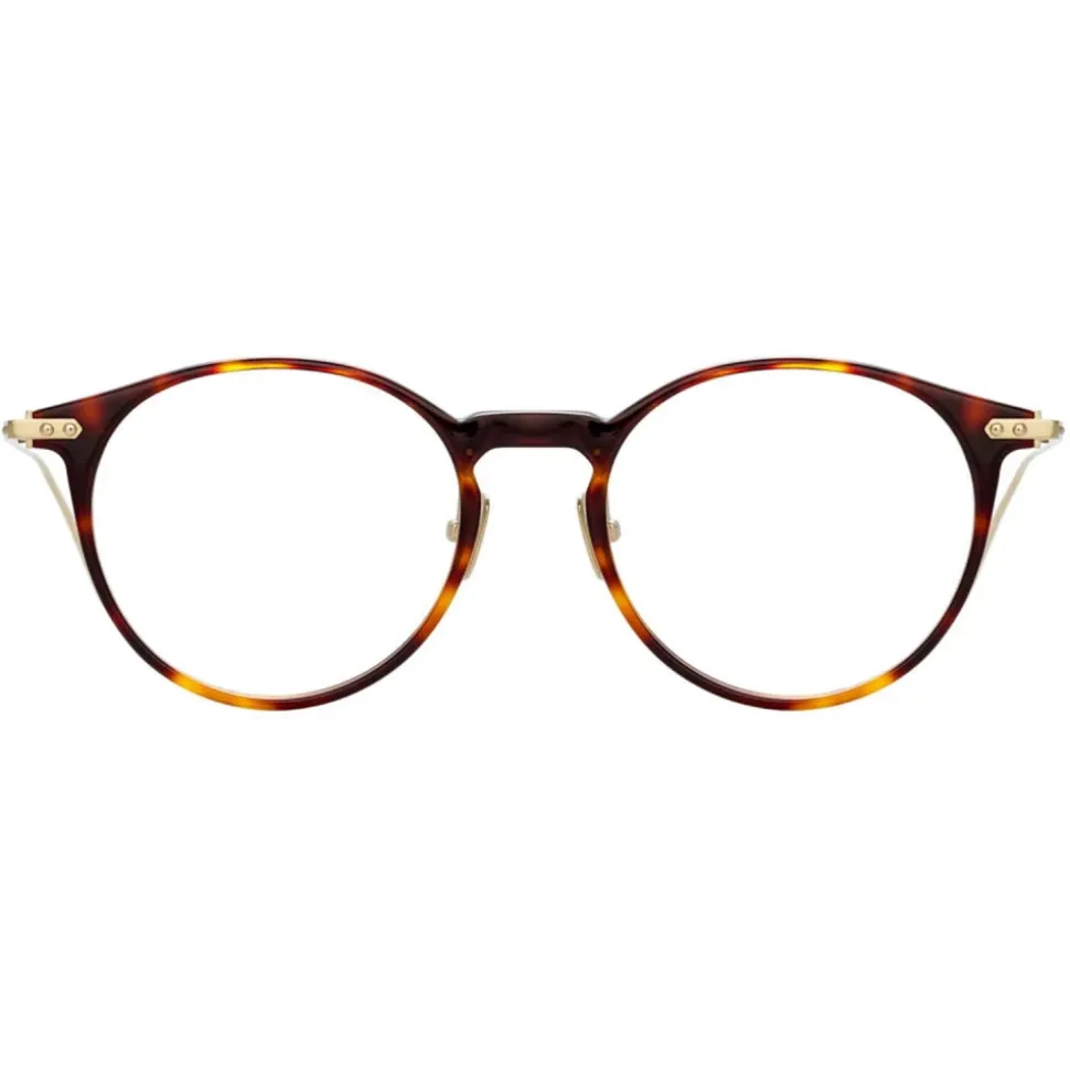 Linda Farrow - Linear Chevron Oval Optical Glasses in Tortoiseshell - LF08C3OPT - Linda Farrow Eyewear - Avvenice