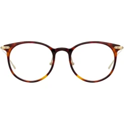 Linda Farrow - Linear Childs D-Frame Optical Glasses in Dark Tortoishell - LF03C3OPT - Linda Farrow Eyewear - Avvenice