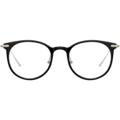 Linda Farrow - Linear Childs D-Frame Optical Glasses in Black - LF03C2OPT - Linda Farrow Eyewear - Avvenice