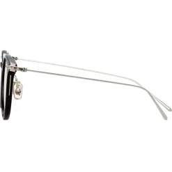 Linda Farrow - Linear Childs D-Frame Optical Glasses in Black - LF03C2OPT - Linda Farrow Eyewear - Avvenice