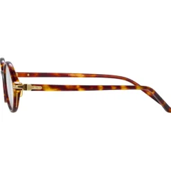 Linda Farrow - Linear Eaves Oval Optical Glasses in Tortoiseshell - LF11C2OPT - Linda Farrow Eyewear - Avvenice