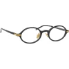 Linda Farrow - Linear Eaves Oval Optical Glasses in Black - LF11C1OPT - Linda Farrow Eyewear - Avvenice