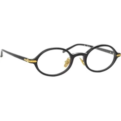 Linda Farrow - Linear Eaves Oval Optical Glasses in Black - LF11C1OPT - Linda Farrow Eyewear - Avvenice