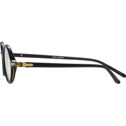 Linda Farrow - Linear Eaves Oval Optical Glasses in Black - LF11C1OPT - Linda Farrow Eyewear - Avvenice