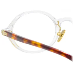 Linda Farrow - Linear Eaves A Oval Optical Glasses in Clear - LF11AC3OPT - Linda Farrow Eyewear - Avvenice