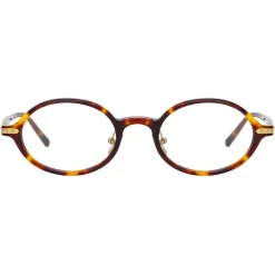 Linda Farrow - Linear Eaves A Oval Optical Glasses in Tortoiseshell - LF11AC2OPT - Linda Farrow Eyewear - Avvenice