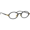 Linda Farrow - Linear Eaves A Oval Optical Glasses in Black - LF11AC1OPT - Linda Farrow Eyewear - Avvenice