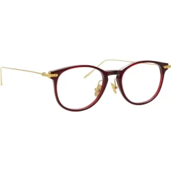 Linda Farrow - Linear Fuller A D-Frame Optical Glasses in Burgundy - LF01AC4OPT - Linda Farrow Eyewear - Avvenice