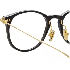 Linda Farrow - Linear Fuller A D-Frame Optical Glasses in Black - LF01AC1OPT - Linda Farrow Eyewear - Avvenice