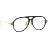 Linda Farrow - Linear Gilles A Aviator Optical Glasses in Black - LF24AC1OPT - Linda Farrow Eyewear - Avvenice